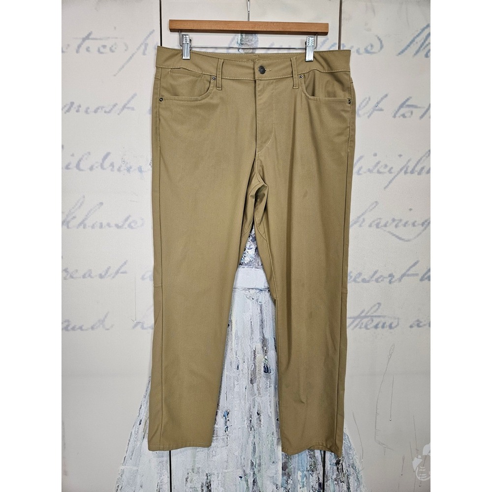 American Eagle Slim Chino Pants 33x30 Tan Active Flex Khaki 5-Pocket Tech Wear